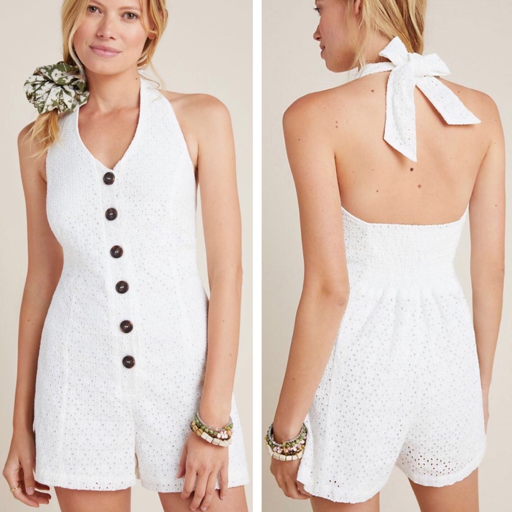 Anthropologie Ellory Eyelet Romper